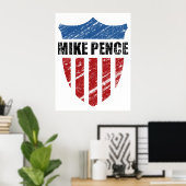 Mike Pence Shield Poster (Thuiskantoor)