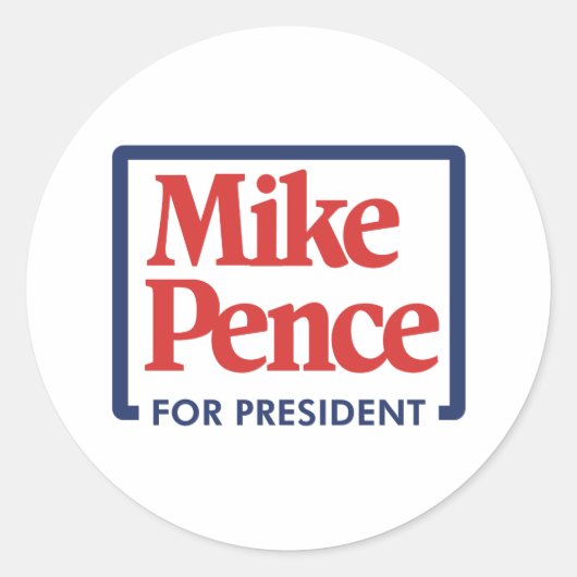 Mike Pence voor President 2024 Ronde Sticker (Voorkant)