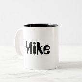 Mike Personalized Mug Tweekleurige Koffiemok (Voorkant links)