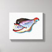 Mike Quinn Toothy Fish met houding Canvas Afdruk (Voorkant)