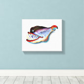 Mike Quinn Toothy Fish met houding Canvas Afdruk (Insitu (Houten vloer))
