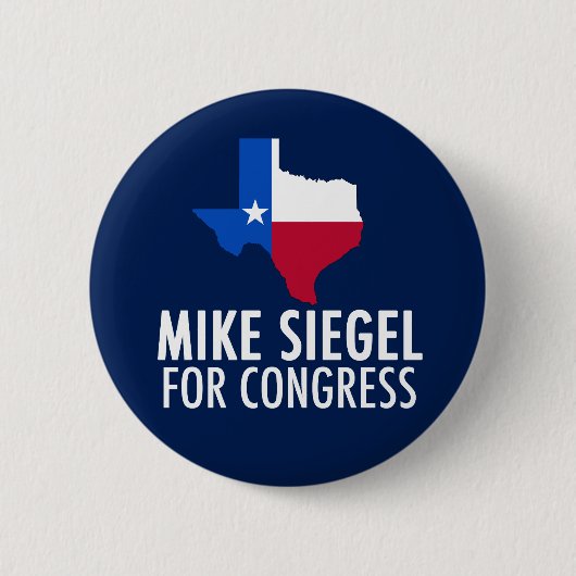 Mike Siegel voor het Congres in Texas Ronde Button 5,7 Cm (Voorkant)