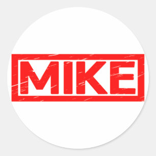 Mike Stamp Ronde Sticker