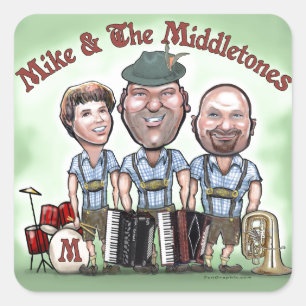 Mike & The Middletones op Fest Vierkante Sticker