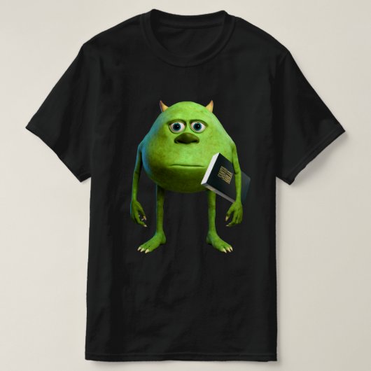Mike Wazowski con Biblia - Económica T-shirt (Design voorkant)