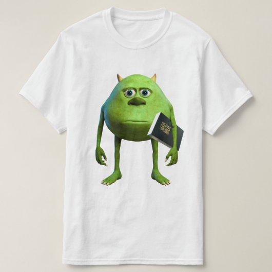 Mike Wazowski con Biblia - Económica T-shirt (Design voorkant)