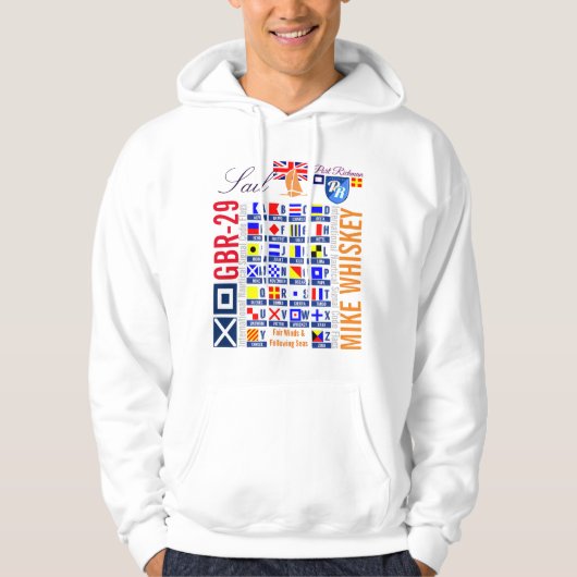 Mike Whiskey Nautical Flags Great Britain Sail Hoodie (Voorkant)