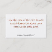 MikeCard 2 — stel beide zijden aan Visitekaartje (Achterkant)