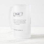 MikeE GP Collectors Cup Matglas Bierpul (Voorkant links)