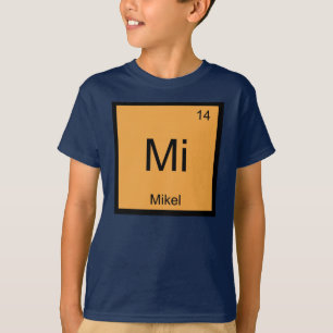 Mikel Naam Chemie Element Periodiek Systeem T-shirt