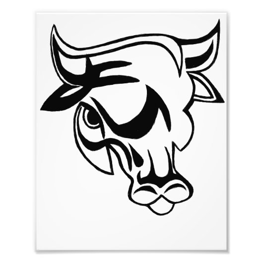 Mike's Bull Print Foto Afdruk (Voorkant)