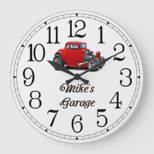 Mike's Garage Vintage Grote Klok (Voorkant)