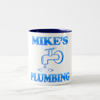 Mike's Plumbing Tweekleurige Koffiemok