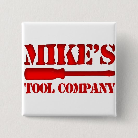 Mike's Tool Company Vierkante Button 5,1 Cm (Voorkant)