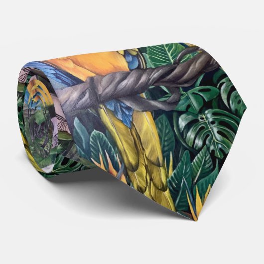 Mikey en Mia Macaw Stropdas (Opgerold)