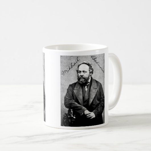 Mikhail Bakunin Anarchist Coffee Mok (Voorkant rechts)