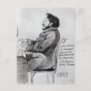 Mikhail Glinka, 1853 Briefkaart