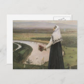 Mikhail Nesterov - over de bergen Briefkaart (Voorkant / Achterkant)