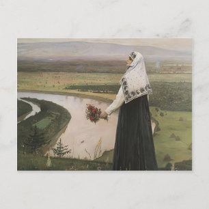 Mikhail Nesterov - over de bergen Briefkaart