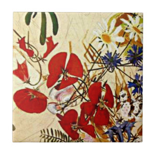 Mikhail Vrubel art: Veldbloemen Tegeltje
