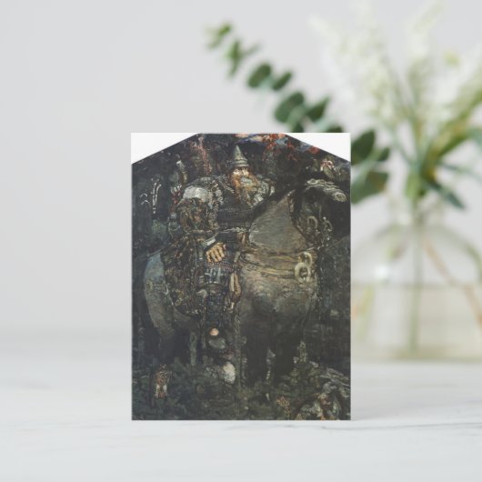 Mikhail Vrubel - Bogatyr Briefkaart (Staand voorkant)