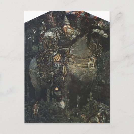 Mikhail Vrubel - Bogatyr Briefkaart (Voorkant)