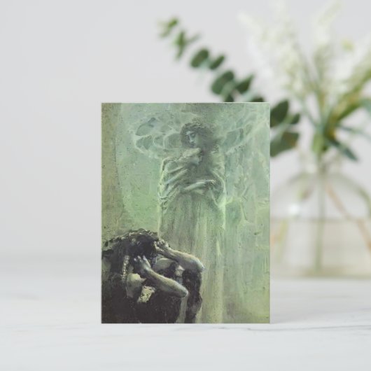 Mikhail Vrubel-Demon en Angel met Tamara's soep Briefkaart (Staand voorkant)