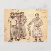 Mikhail Vrubel - Opgenomen Pechenegal Briefkaart (Voorkant)