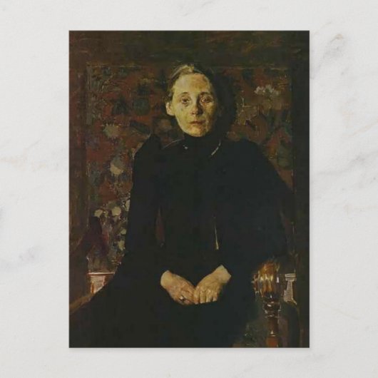 Mikhail Vrubel-Portret van de vrouw van de zakenma Briefkaart (Voorkant)