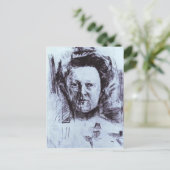 Mikhail Vrubel - Portret van Valentina Usoltseva Briefkaart (Staand voorkant)