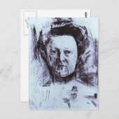 Mikhail Vrubel - Portret van Valentina Usoltseva Briefkaart (Voorkant / Achterkant)