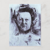 Mikhail Vrubel - Portret van Valentina Usoltseva Briefkaart (Voorkant)