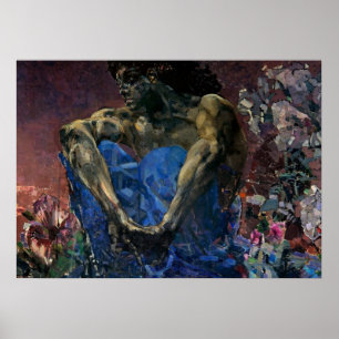 Mikhail Vrubel - Seated Demon Poster