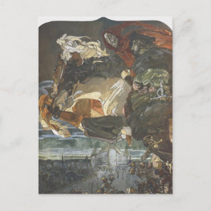 Mikhail Vrubel - Vlucht van Faust en Mephisto Briefkaart