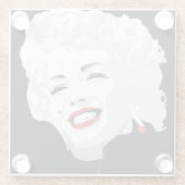 Miki Marilyn Glazen Onderzetter (Achterkant)