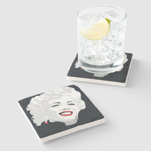 Miki Marilyn Stenen Onderzetter (Zijkant)