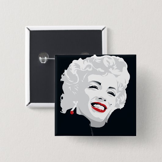 Miki Marilyn Vierkante Button 5,1 Cm (Voorkant /achterkant)