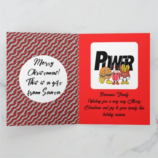 Mikitez roodwitte candycane Christmaspattern Kaart (Binnen)