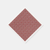 Mikitez roodwitte candycane Christmaspattern Servet (Hoek)