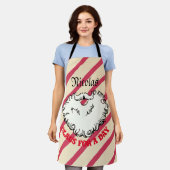 Mikitez santaclaus baard ontbijtkoek schort (Gedragen)