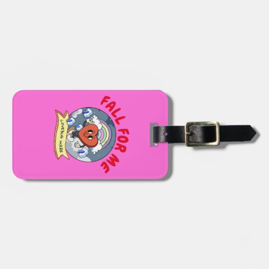 Mikitiez aangepaste valentijn grappige lovebug sof bagagelabel (Voorkant horizontaal)