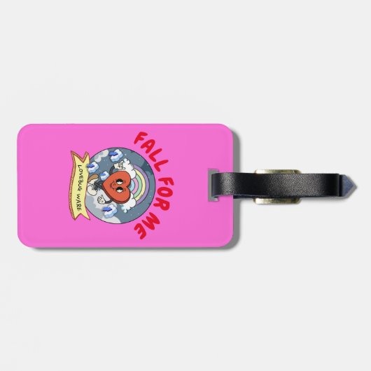 Mikitiez aangepaste valentijn grappige lovebug sof bagagelabel (Achterkant horizontaal)