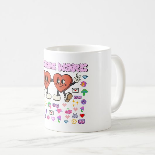 Mikitiez aangepaste valentijn grappige lovebug sof koffiemok (Voorkant rechts)