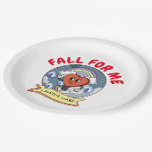 Mikitiez aangepaste valentijn grappige lovebug sof papieren bordje (Gekanteld)