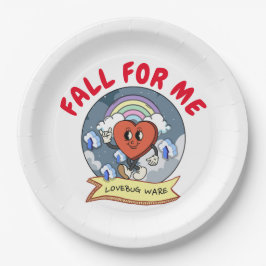 Mikitiez aangepaste valentijn grappige lovebug sof papieren bordje