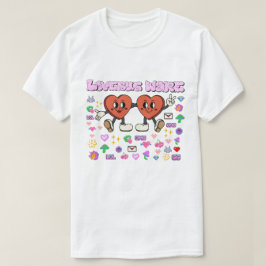 Mikitiez aangepaste valentijn grappige lovebug sof t-shirt