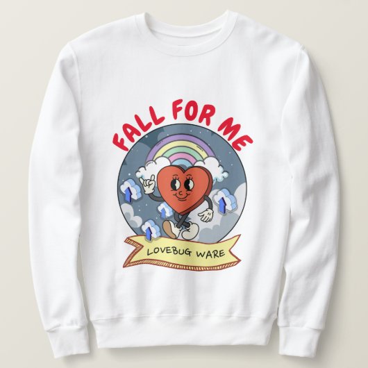Mikitiez aangepaste valentijnsdag grappige lovebug trui (Design voorkant)
