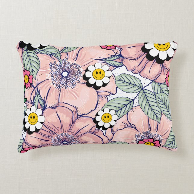 Mikitiez aarddag natuur zelfliefhebber roos bloem accent kussen (Voorkant)