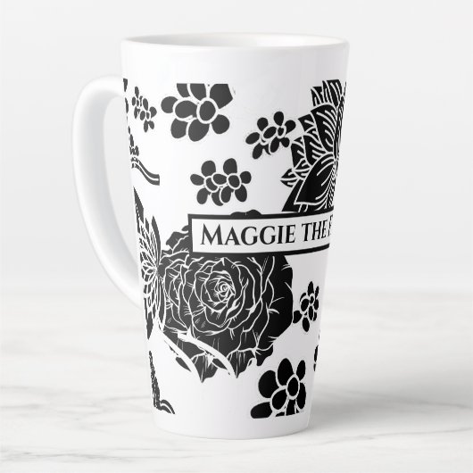 Mikitiez aarddag natuur zelfliefhebber roos bloem latte mok (Linkerhoek)