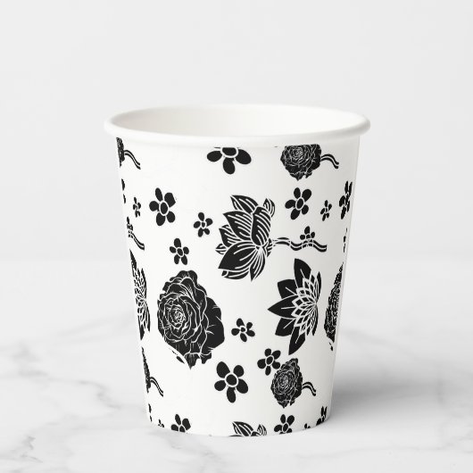 Mikitiez aarddag natuur zelfliefhebber roos bloem papieren bekers (Achterkant)